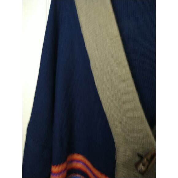 woman within L 18/20 Sweater Cardigan Aztec Western Toggle Close Casual - Picture 5 of 10